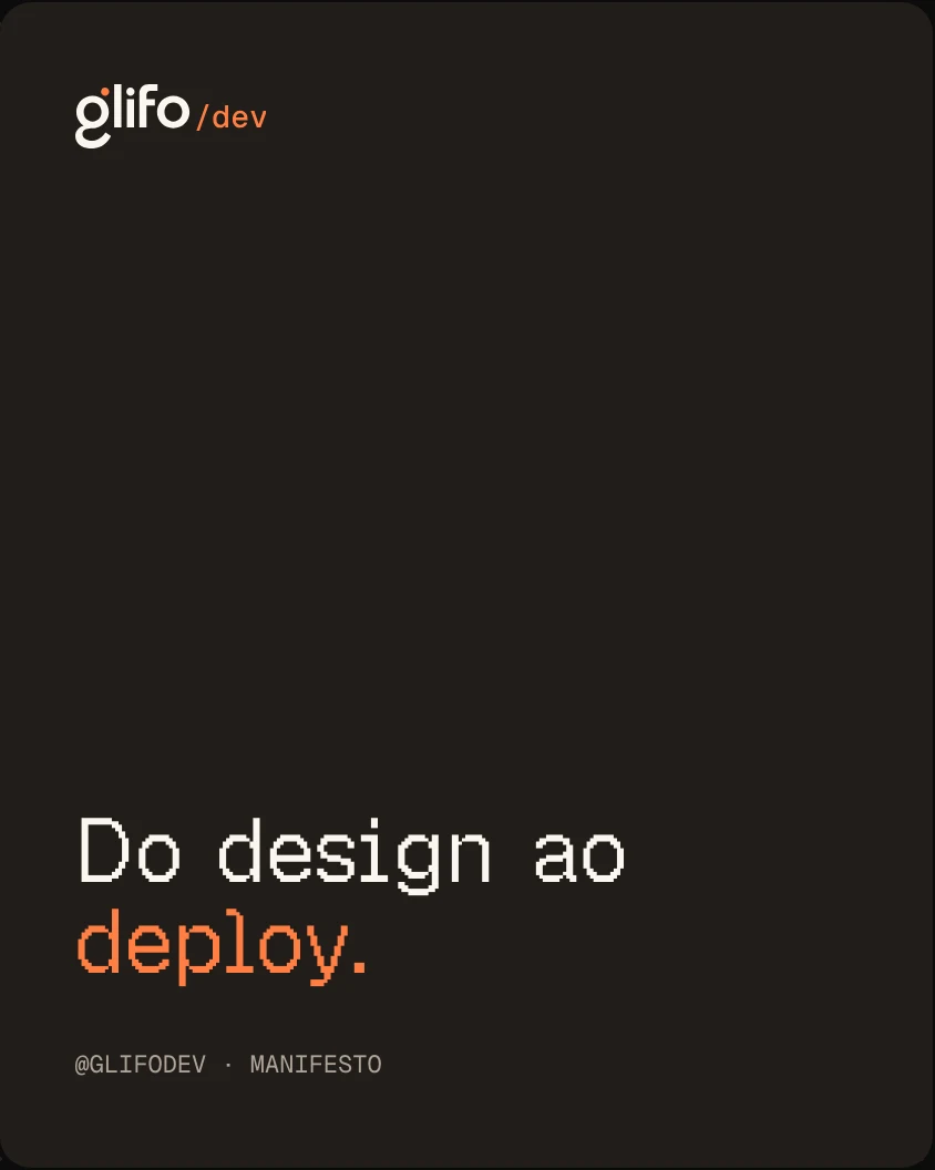 Post glifo/dev em tinta: Do design ao deploy.