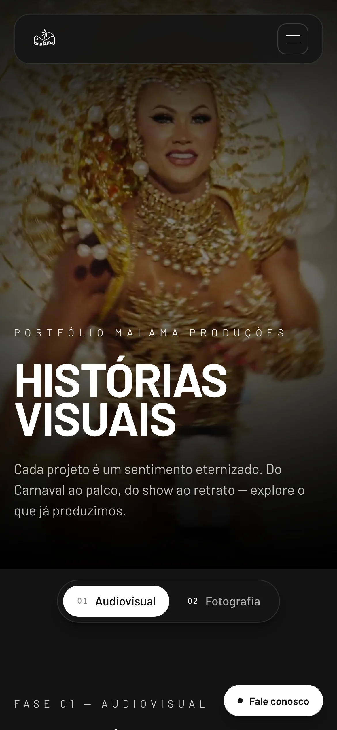 Portfólio no celular
