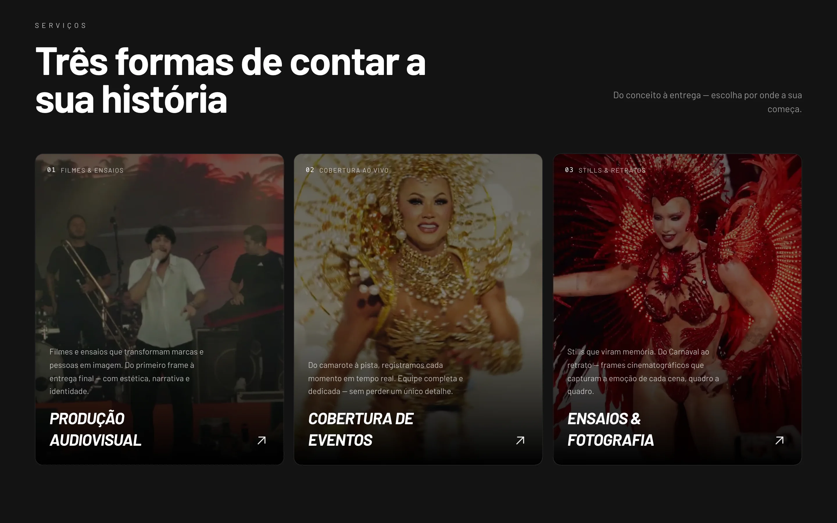 Três formas de contar a sua história
