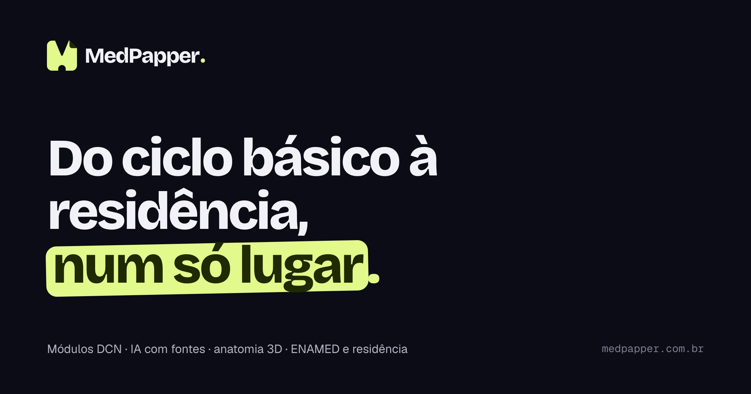 Imagem de compartilhamento MedPapper com o título em marca-texto