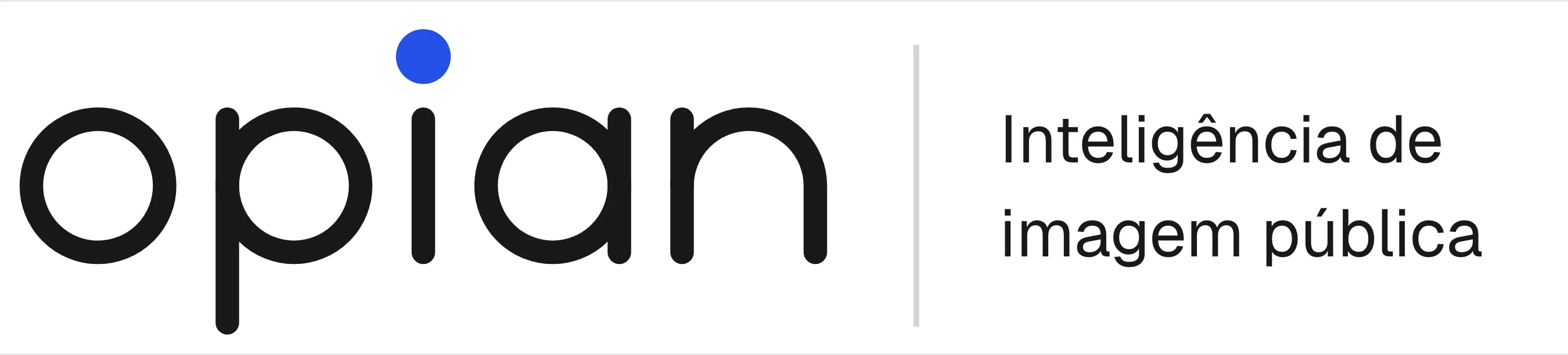 Assinatura horizontal OPIAN com o descritor Inteligência de imagem pública