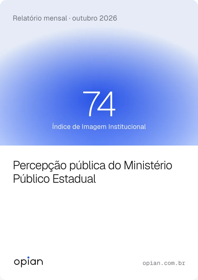 Capa de relatório mensal OPIAN com índice 74