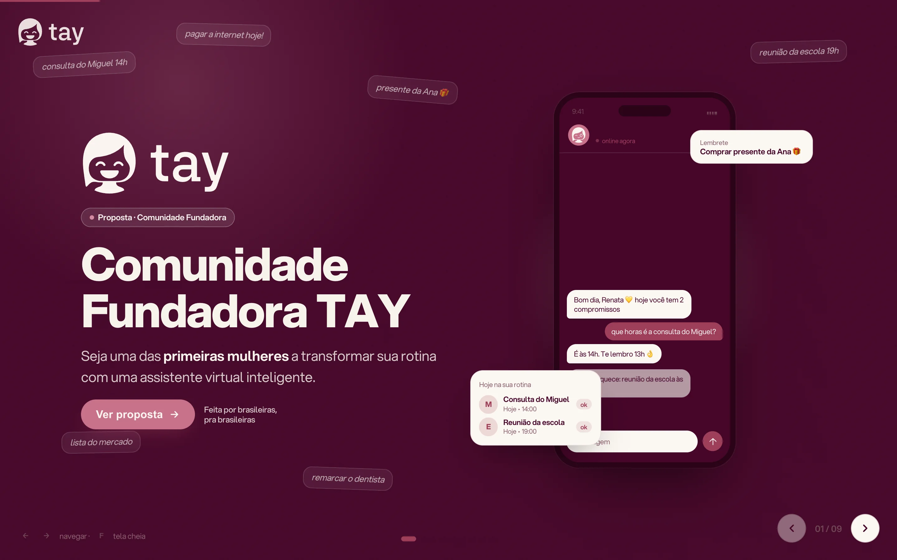 Capa da apresentação Comunidade Fundadora Tay