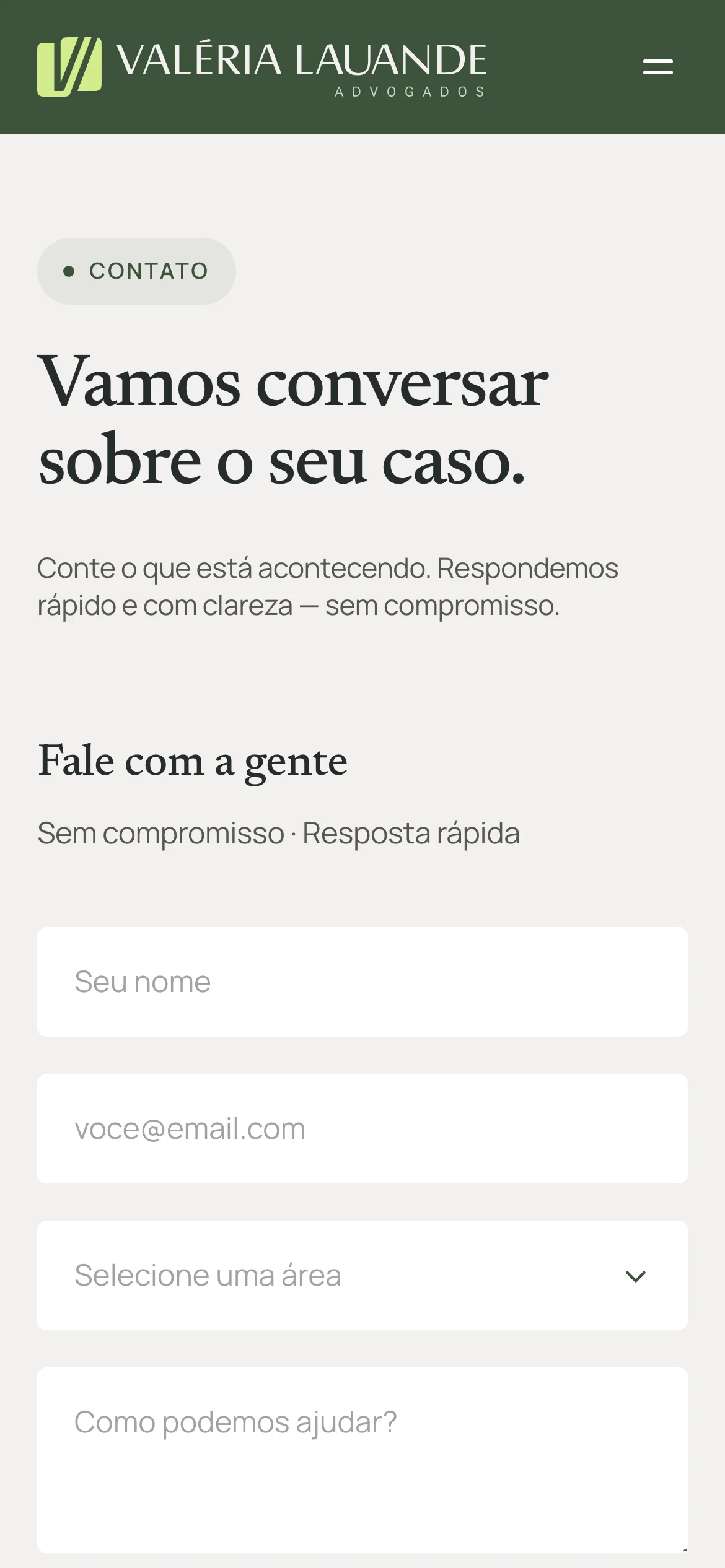 Contato no celular