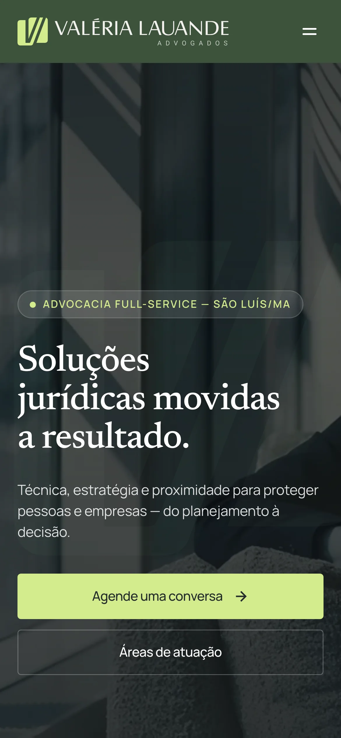 Abertura do site no celular