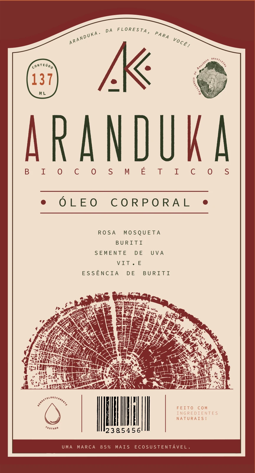 Caixa retangular do óleo corporal