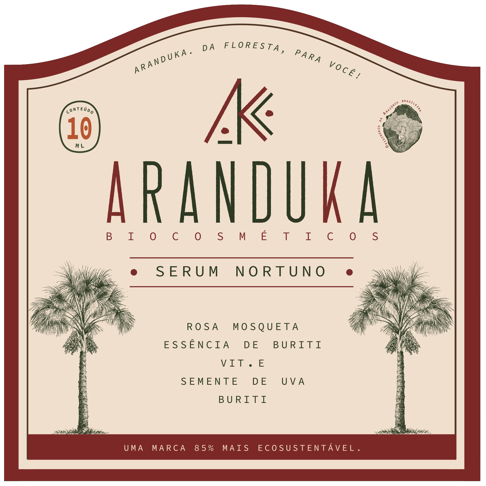 Rótulo do sérum noturno Aranduka